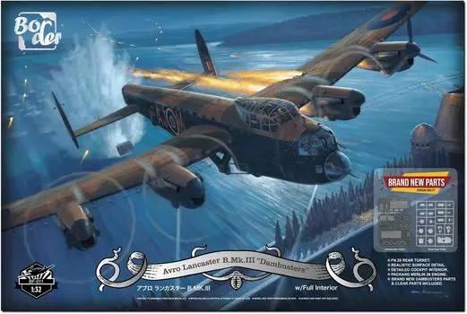 Модель Border Avro Lancaster Dam Busters с полным интерьером из пластика BF011 1/32 B.MKIII