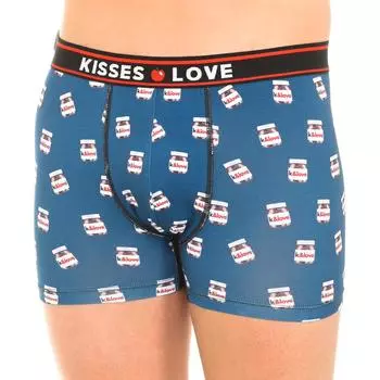 Модель боксера из дышащей ткани Nutella для мужчин KL10083, Мужское нижнее белье, Мужское нижнее белье, Мужские боксеры L синий