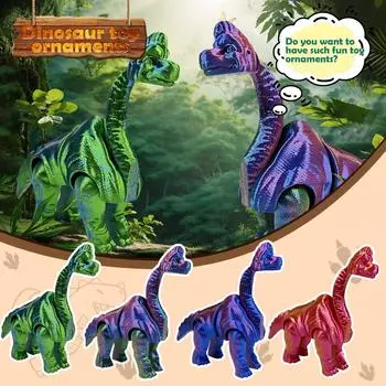 Модель Брахиозавр Гибкая Статуя Динозавра Животные С Подвижными Суставами Домашний Декор Интересные Игрушки Для Аутизма/СДВГ Подарки на Фестиваль Игрушки Toco One Size зелёный
