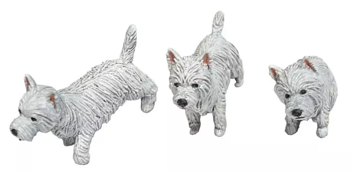 Модель Chino West Highland White Terrier Set Resin Kit Molding Color 1/35 CMW-010