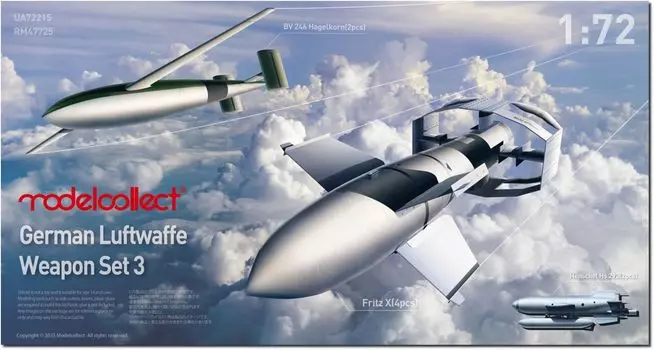 Model Collect Luftwaffe Weapon Set 3 Plastic Model UA72215 1/72