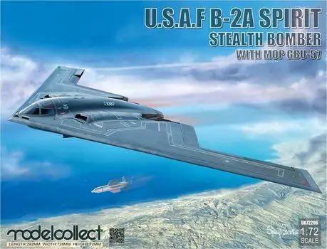 Model Collect US Air Force Spirit Stealth Bomber Plastic Model UA72206 1/72 B-2A w/MOP GBU-572