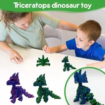 Модель динозавра Красочный дракон 8,66 дюйма (22см) Скульптура дракона, домашний декор, аксессуар, статуэтка, скелет динозавра, игрушка, крутой подвижный динозавр One Size
