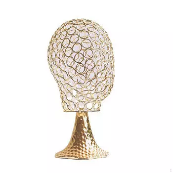 Модель дисплея шиньона Вешалка для шляп Металлическое основание Роскошный вид Прочная голова золотистый