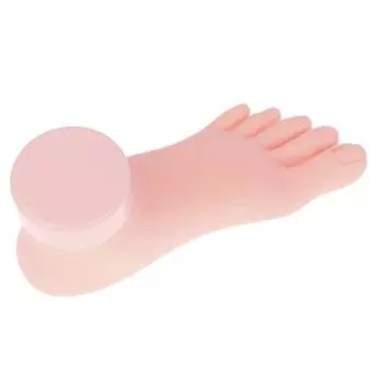 Модель для обучения ногтям на пальцах ног, гибкая силиконовая практическая поддельная протезная нога, подставка для демонстрации накладных ногтей, мягкий инструмент для педикюра