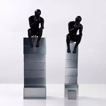 Модель дома Креативная лестница Медитатор Кристалл Украшения Гостиная Спальня Вход Кабинет Ресторан Дом Мягкие украшения large