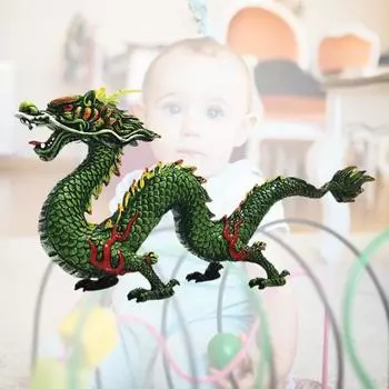 Модель дракона, украшение тонкой работы, модная китайская статуя дракона фэн-шуй для домашнего декора циан