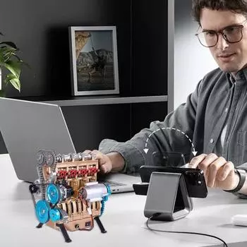 Модель двигателя автомобиля с цилиндром, модель двигателя V8 из смолы, ручная работа, модель двигателя автомобиля с 4 цилиндрами, настольный блок двигателя, украшение, подарок для автолюбителей B