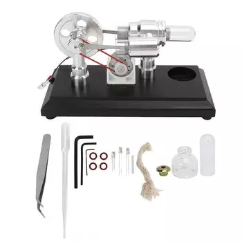 Модель двигателя двигателя Стирлинга Многоцветные светодиоды Тонкая работа Изысканная модель двигателя Стирлинга Educat