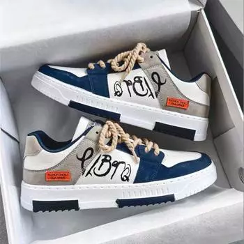 Модельерская обувь, мужские повседневные кроссовки на платформе, кроссовки на шнуровке, студенческие кроссовки, мужская вулканизированная обувь, Zapatillas Hombre 39