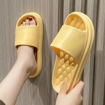 Модельерский бренд, женские сандалии, уличные пляжные нескользящие женские шлепанцы, нескользящие тапочки для пар в ванной комнате, женская обувь 36-37 розовый