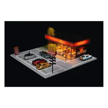 Модель Fast Food Store MO936202 Moreart Model Pit Garage Diorama Mini Car 1/64 [Предмет] чёрный