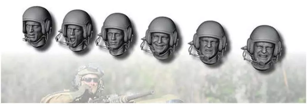 Модель FC Helmet Mounted Headset 1 Пластиковые детали модели FC35869 1/35 DH-132