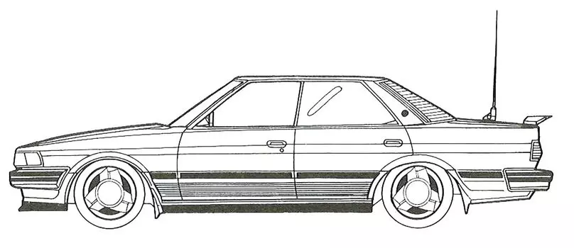 Модель Fujimi High Socar Series Chaser GX71 Socar 1/24 № 12 (Высокая версия) HC-12 белый