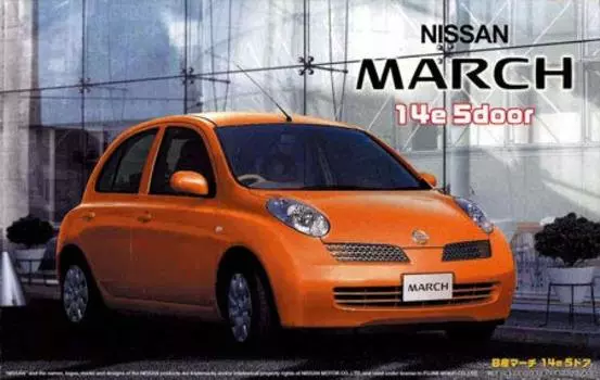 Модель Fujimi Inch Up Series Nissan New March 14e Пластиковая модель ID62 1/24 No.62 белый