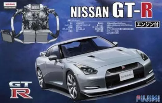 Модель Fujimi inch up series NISSAN R35 с двигателем пластиковая модель ID131 1/24 No.131 GT-R белый