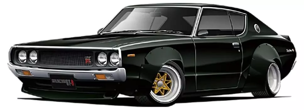Модель Fujimi inch up series Skyline 2000 Works specification 1/24 No.136 GT-R (Тип KPGC110) ИД-136