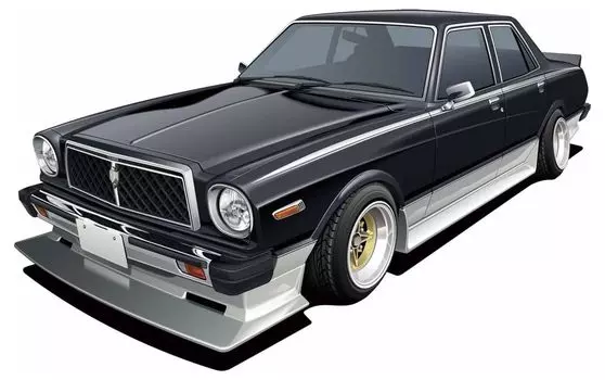 Модель Fujimi Inch Up Series Toyota Chaser Sedan X40 Пластиковая модель ID173 1/24 No.173 4-дверный