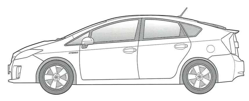 Модель Fujimi Inch Up Series Toyota Prius Selection 1/24 № 284 (ZVW30) G/Универсал ID-284 белый