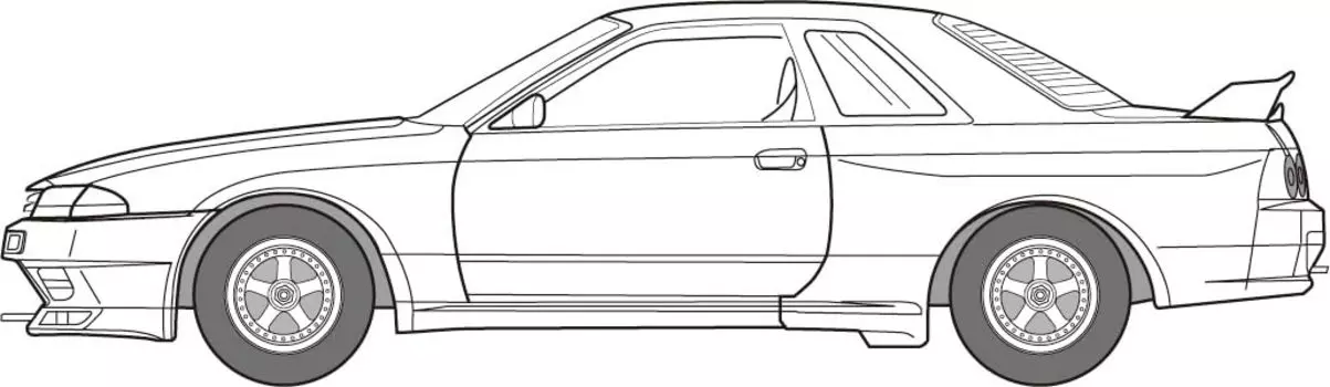 Модель Fujimi inch up series Winfield Skyline Australian Touring Car Championship 1992 1/24 No.324 (Skyline GT-R [спецификация BNR32 Gr.A]) ИД-324 белый