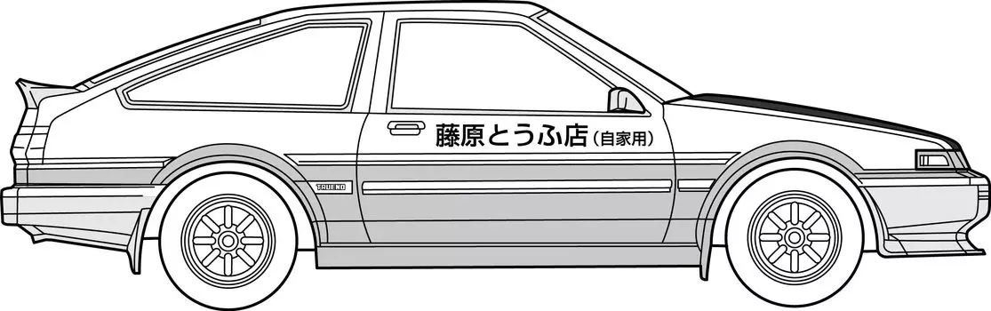 Модель Fujimi Initial D Series Trueno AE86 Карбоновый капот Такуми Фудзивара 1/24 № 019 ISD-019 белый