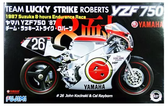 Модель Fujimi Yamaha YZF750 Team Lucky Strike Roberts 1/12 87