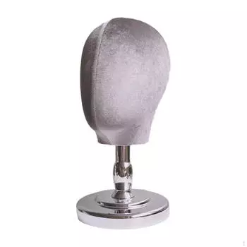 Модель головы манекена, держатель для парика, подставка для шляпы, стойка для магазина, салона Gray and Silver