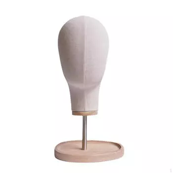Модель головы парика, подставка для шляпы, держатель с деревянной основой, парикмахерский тренировочный модный манекен