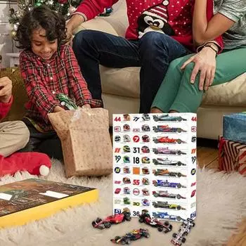 Модель гоночного автомобиля Yousheng, адвент-календарь, мини-фигурка гоночного автомобиля, календарь обратного отсчета, коллекция автомобилей мечты для мужчин, подарочная коробка для игрушек, подарок на день рождения для детей и взрослых A