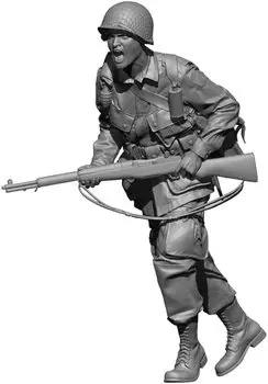 Модель H3, сборная модель солдата десантной армии США времен Второй мировой войны, сборная модель из смолы HS16029 1/16