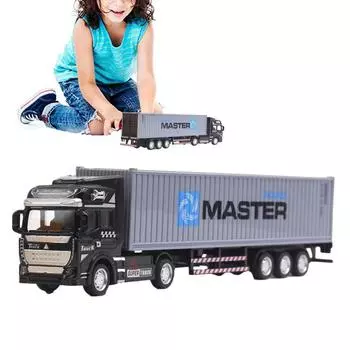 Модель игрушечного автомобиля, игрушечный контейнеровоз, игрушечный грузовик, пластиковые детские игрушки, развивающая игрушка синий