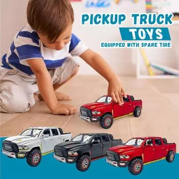Модель игрушечного автомобиля пикапа из сплава, модель игрушечного автомобиля Rebounds One Size чёрный