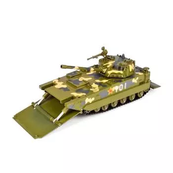 Модель игрушечного танка в масштабе 1/50, бронированная машина-амфибия из сплава, имитация танка, отлитая под давлением, с подсветкой, коллекционные игрушки, для мальчиков и девочек SQCD2016CG-0519 камуфляж зеленый