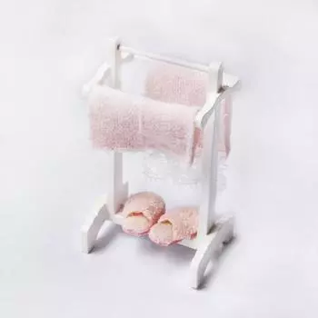 Модель игрушки лучший подарок прочный износостойкий кукольный домик аксессуары для ванной комнаты вешалка для полотенец напольный коврик