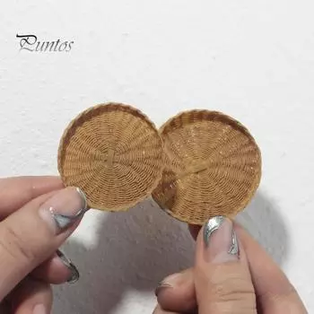 Модель имитации подноса. Коллективный антидеформирующийся, не выцветающий, с тканой поверхностью. Жизненная сцена. Модель подноса для чайной чашки. Поставка кукольного домика. L трава зеленый