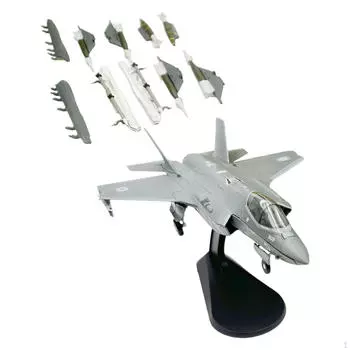 Модель истребителя 1/72 с подставкой для демонстрации, штурмовик, литой F35