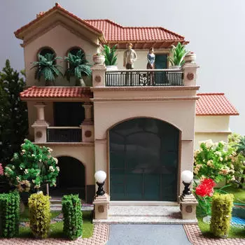 Модель из 10 светильников со светодиодным освещением для сада