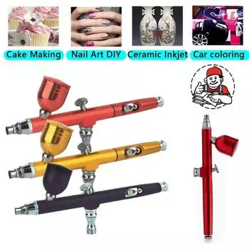 Модель калибра 0,3 мм-130, пневматический аэрограф, окрасочный пистолет-распылитель, роспись стен, ремонт мебели, торт, многоцелевое производство High quality-1pcs синий