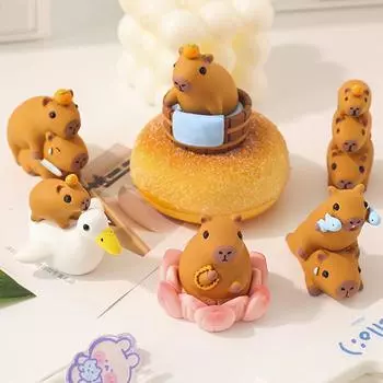 Модель капибары, фигурка капибары, украшения из смолы для женщин, креативные трендовые украшения для автомобиля, настольная мебель, настольные украшения