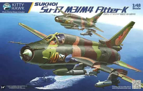 Модель Kitty Hawk, пластиковая модель Sukhoi Fitter KH80144 1/48 Су-17 М3/М4 (Самолет)