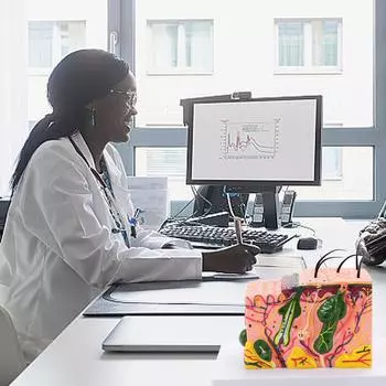 Модель кожи человека 35/50/70/85X Увеличенная анатомическая модель структуры кожи Обучающая медицинская модель для научного изучения A