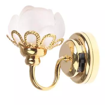 Модель кукольного домика Мини-освещение Светодиодный электронный матовый розовый настенный светильник 3*3cm