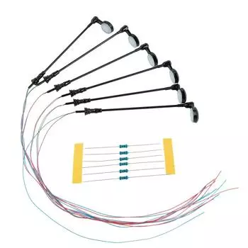 Модель Лампы холодного белого цвета для рельсов и планировки зданий OO Gauge