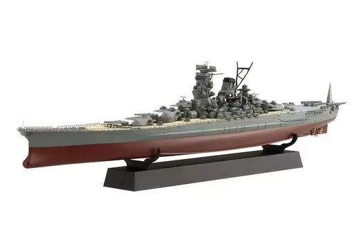 Модель легкого крейсера ВМС Японии «Ямато» из пластика 1/700 № 1 EX-2 (с фототравлеными деталями) серый