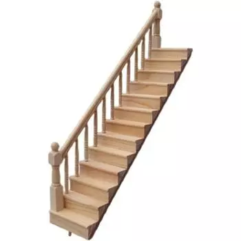 Модель лестницы кукольного домика масштаба 1/12 30.6*5.6*1.9cm бежевый