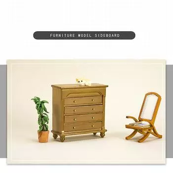 Модель мебели для кукольного домика, соответствующая сцене, миниатюрная модель игрушки, простой шкаф для еды