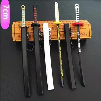 Модель меча-подвески «Убийца демонов Камадо Пламя и Ветер», брелок, 17 см 17cm