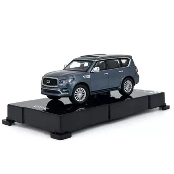 Модель мини-автомобиля Paudi Infiniti 2020 QX80 Коллекция Завершенный продукт Синий 1/64 синий