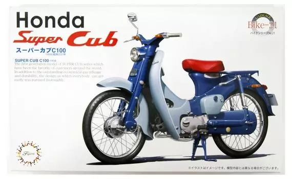 Модель мотоцикла Fujimi серии Honda Super Cub C100 Пластиковая модель [Бонус] (ФУДЗИМИ) 1/12 №21 (1958 год)