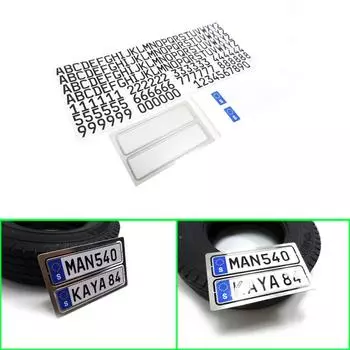 Модель номерного знака для 1/14 Tamiya RC Truck Trailer Tipper Scania MAN Benz Actros Volvo Control Toy PACKAGE